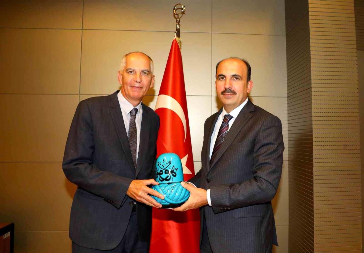 Fransa'nın Ankara Büyükelçisi Magro, Konya Büyükşehir Belediye Başkanı Altay'ı ziyaret etti