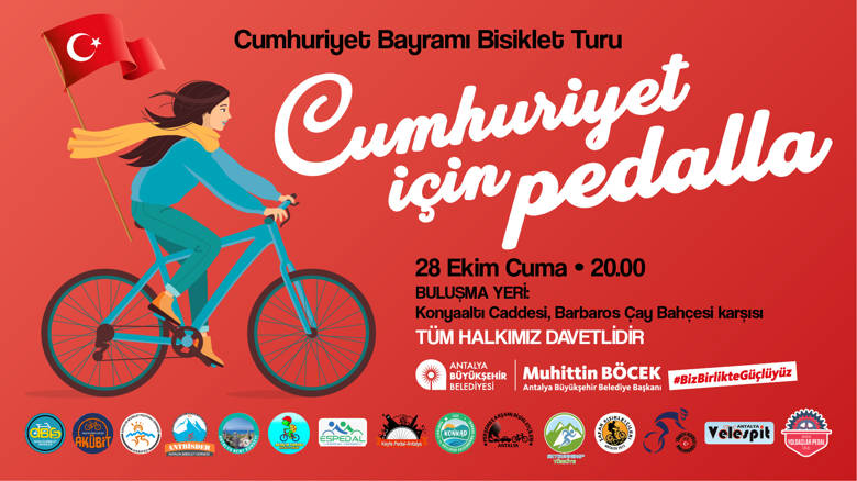 Antalya Büyükşehir Belediyesi Cumhuriyet Bayramı Bisiklet Turu Düzenliyor