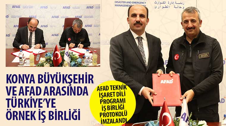 Konya Büyükşehir ve AFAD Arasında Türkiye’ye Örnek İş Birliği